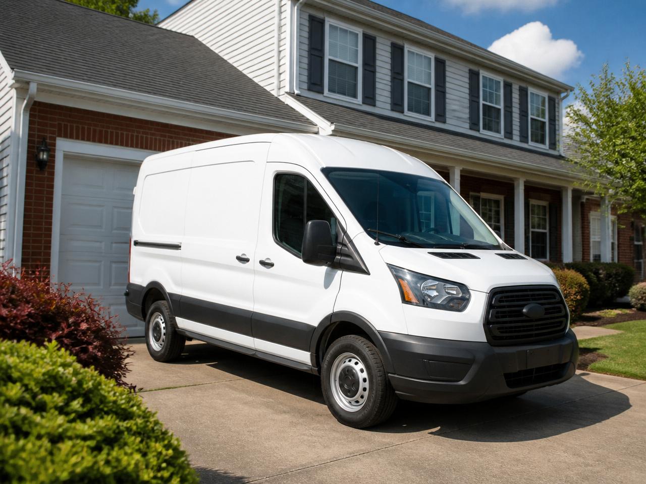 Kenwood Garage Door Repair service van in a Blue Ash driveway